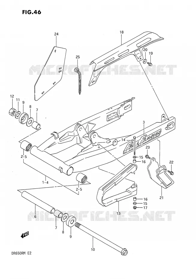 SWINGARM Suzuki MOTO 650 DR 1990  DR650RL(E2)