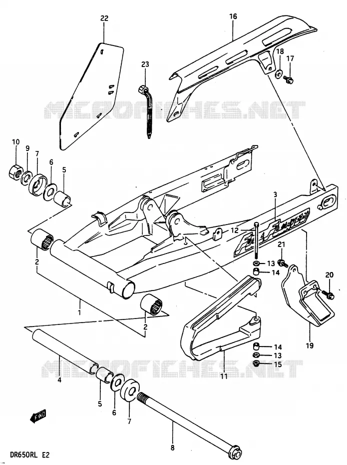 SWINGARM Suzuki MOTO 650 DR 1990  DR650RL(L)