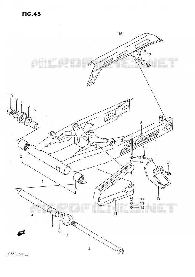 SWINGARM Suzuki MOTO 650 DR 1990  DR650RSL(E2)