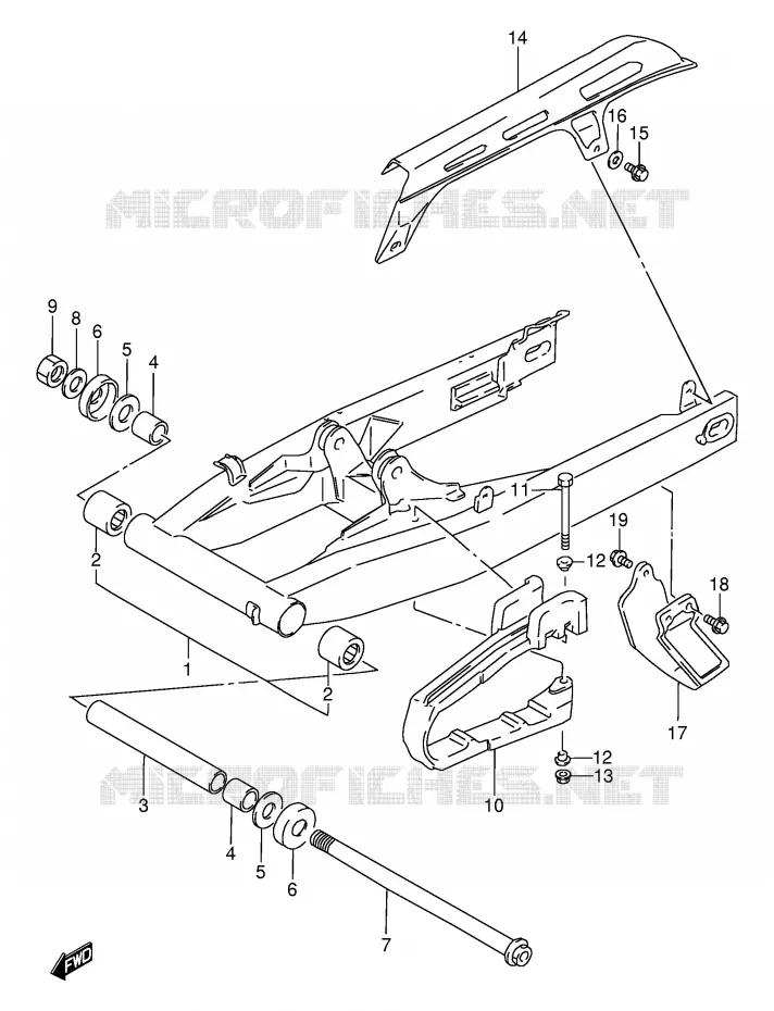 SWINGARM Suzuki MOTO 650 DR 1995  DR650REUS(E2)