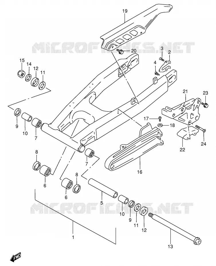 SWINGARM Suzuki MOTO 650 DR 1999  DR650SEUX(E4)