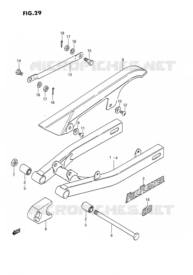 SWINGARM Suzuki MOTO 80 DS 1985  DS80F(E24)