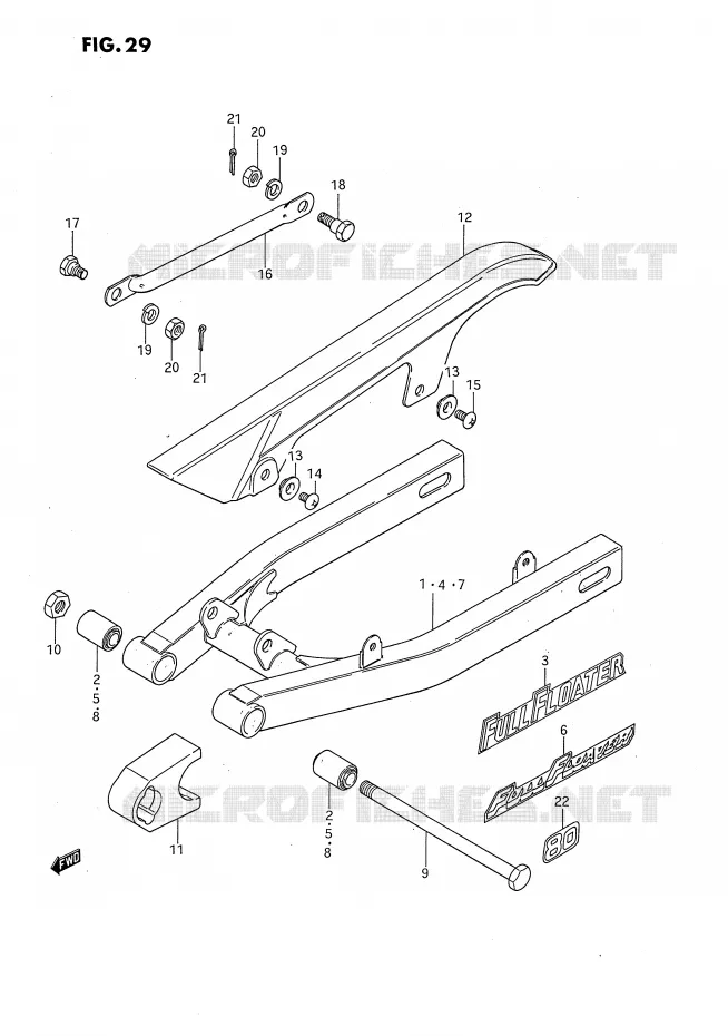 SWINGARM Suzuki MOTO 80 DS 1991  DS80M(E3)