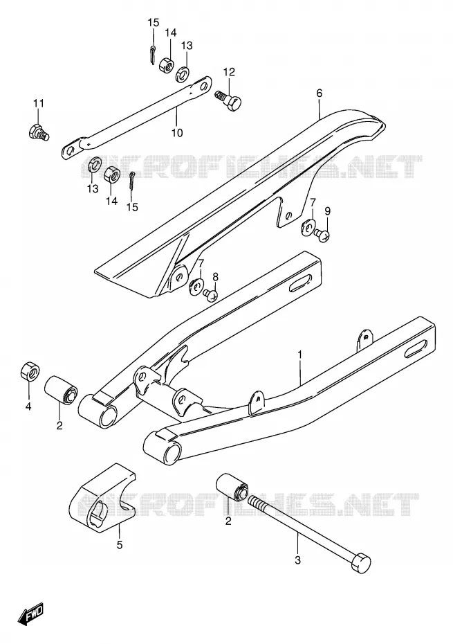 SWINGARM Suzuki MOTO 80 DS 1997  DS80V(E24)