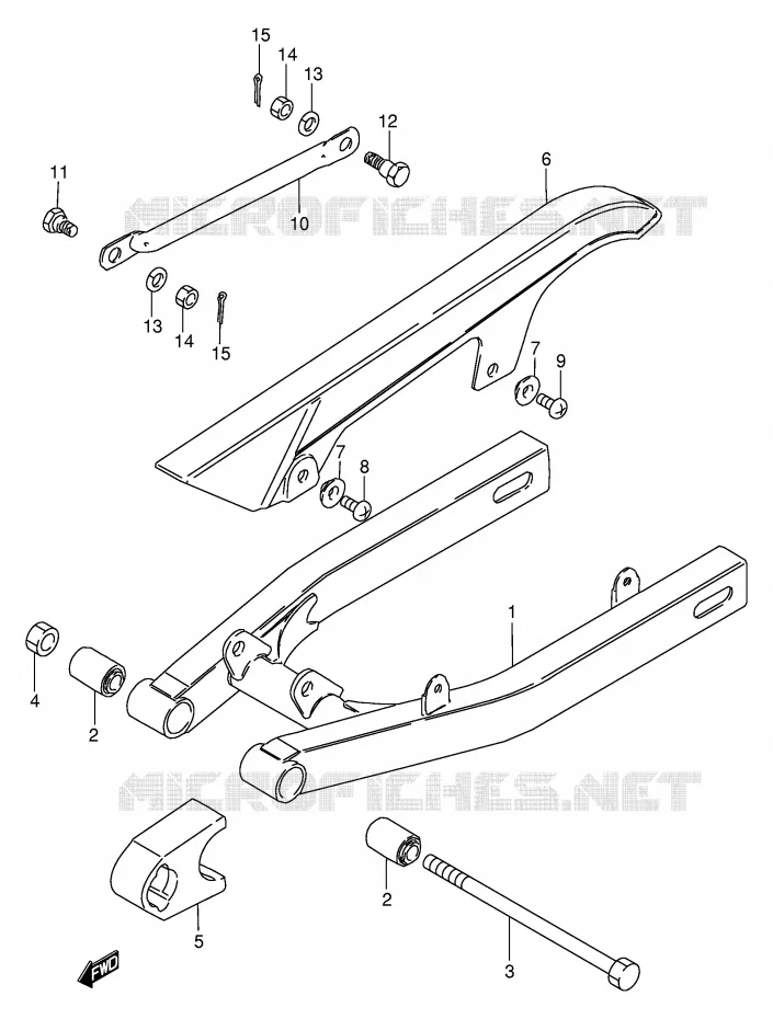SWINGARM Suzuki MOTO 80 DS 1998  DS80W(E3/E28)