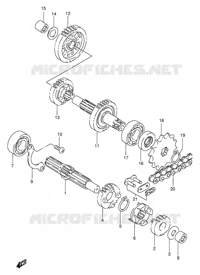TRANSMISSION Suzuki SCOOTER 100 FB 2000  FB100Y(E71)