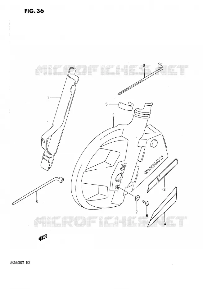 VOORVORK COVER Suzuki MOTO 650 DR 1990  DR650RUL(E2)