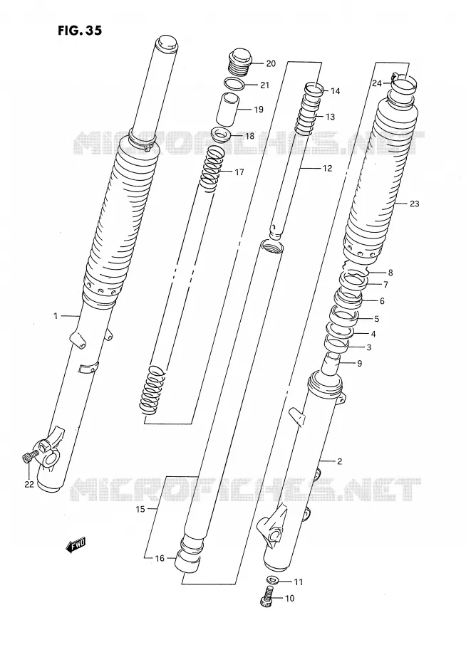 VOORVORK Suzuki MOTO 650 DR 1994  DR650RR(E4)