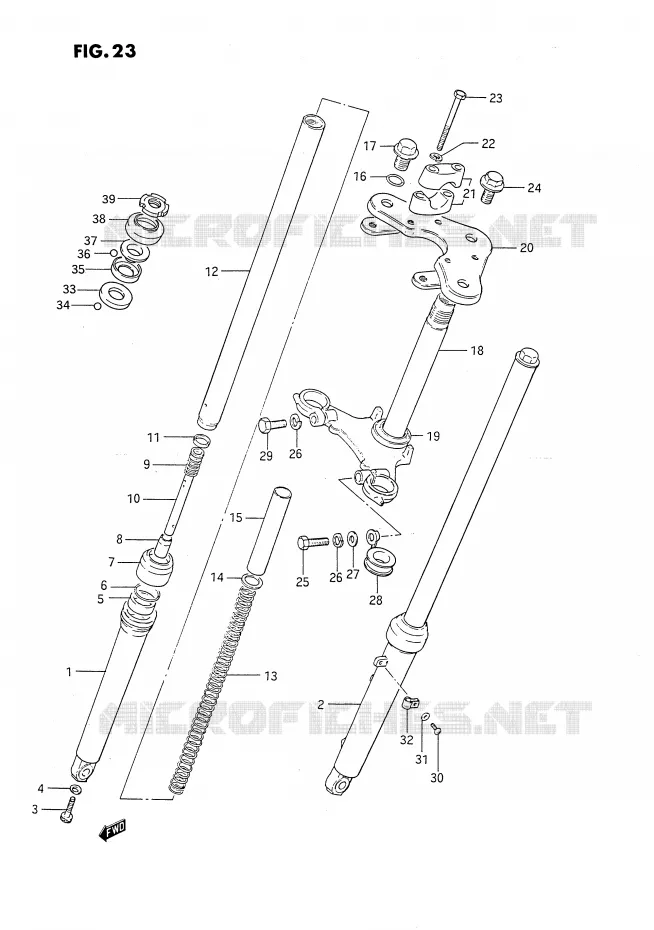VOORVORK Suzuki MOTO 80 DS 1989  DS80K(E24)