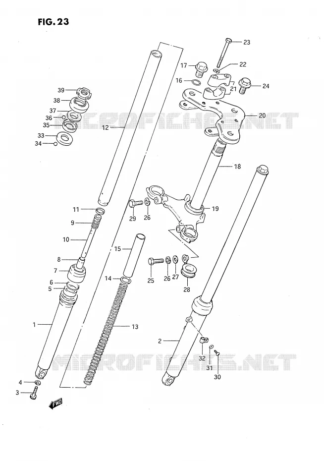 VOORVORK Suzuki MOTO 80 DS 1991  DS80M(E3)
