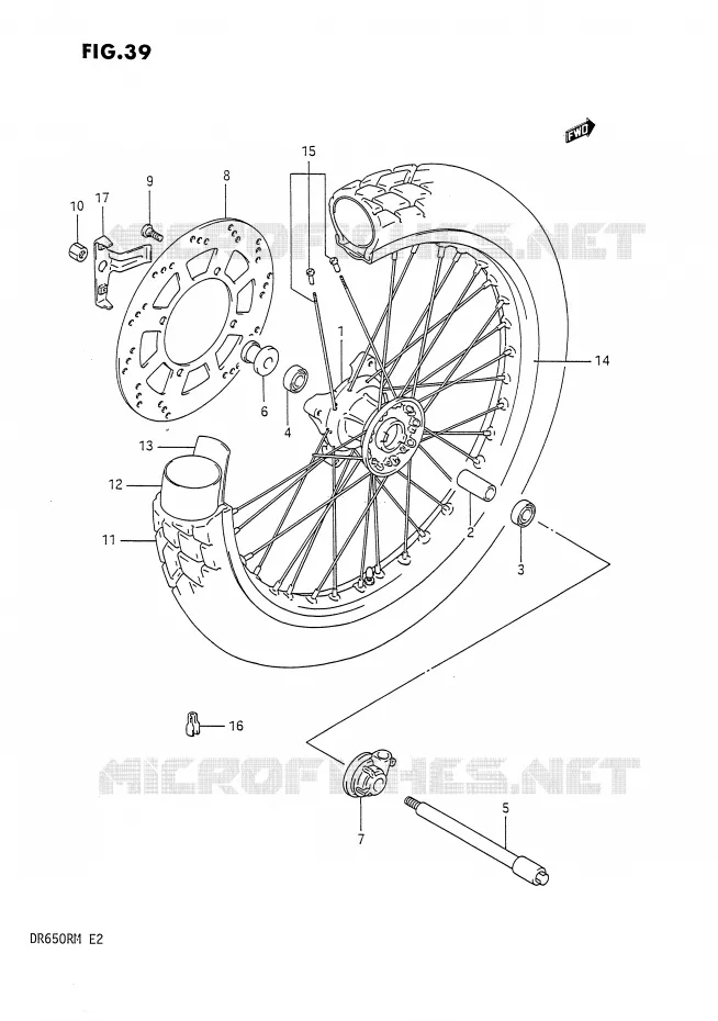 VOORWIEL Suzuki MOTO 650 DR 1990  DR650RL(E2)