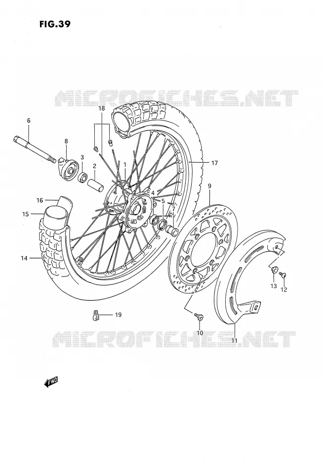 VOORWIEL Suzuki MOTO 650 DR 1994  DR650R(E4)