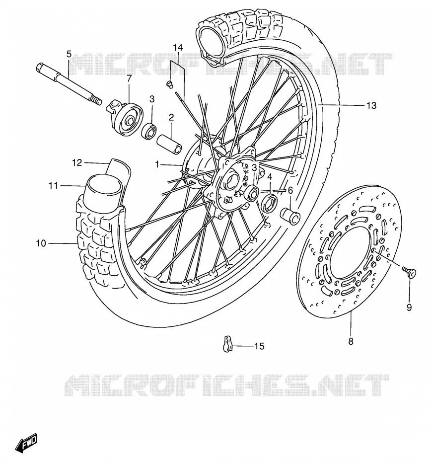 VOORWIEL Suzuki MOTO 650 DR 1998  DR650SEUW(E4)