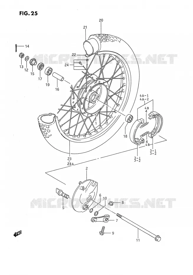 VOORWIEL Suzuki MOTO 80 DS 1987  DS80H(E24)