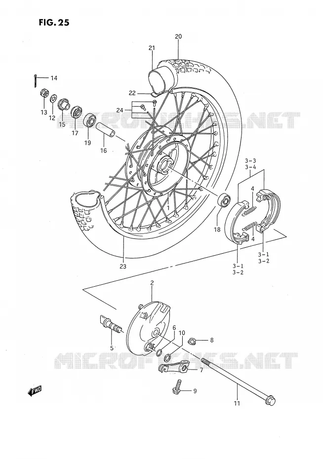 VOORWIEL Suzuki MOTO 80 DS 1994  DS80R(E3)