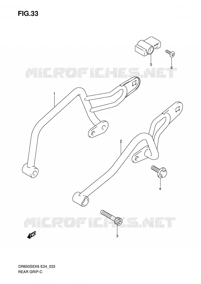 ACHTER GRIP Suzuki MOTO 650 DR 2008  DR650SEK8(E24)