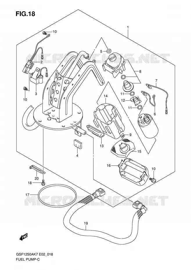 BENZINE POMP Suzuki MOTO 1250 BANDIT-S 2009  GSF1250SK9(E2)