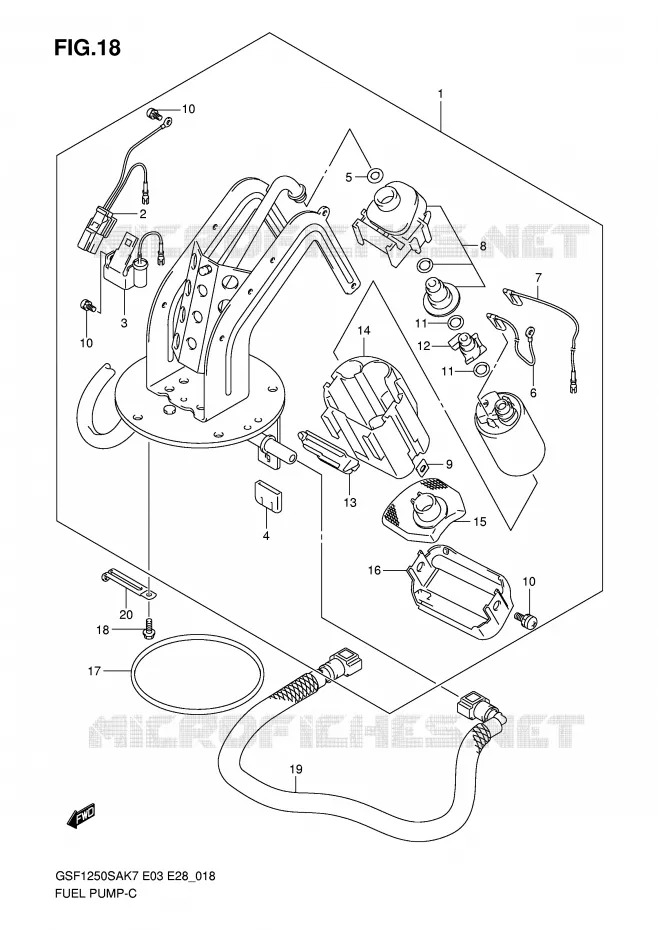 BENZINE POMP Suzuki MOTO 1250 BANDIT-S 2009  GSF1250SK9(E3/E28)