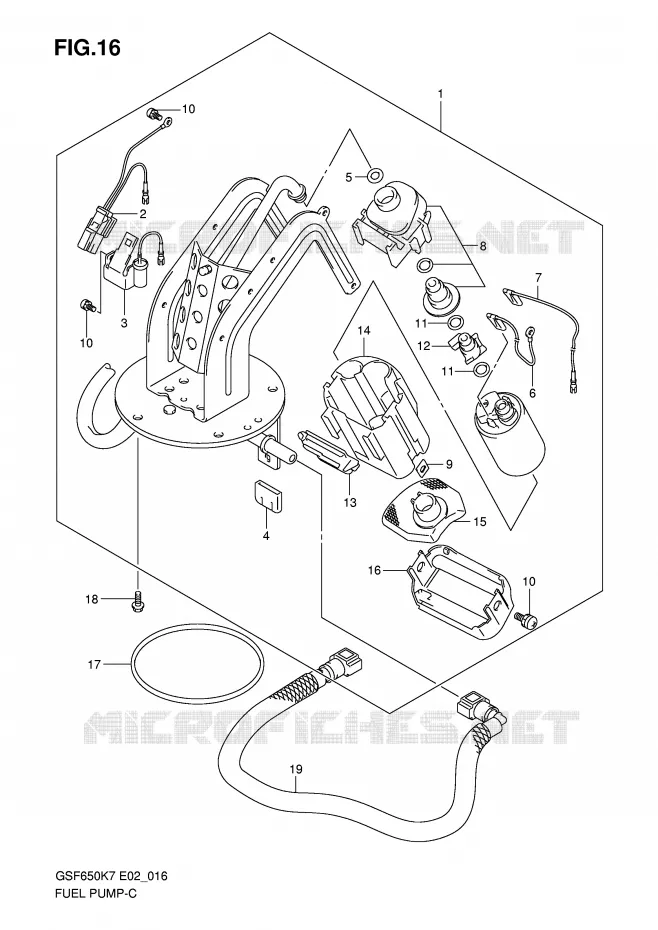 BENZINE POMP Suzuki MOTO 650 BANDIT 2007  GSF650K7(E19)