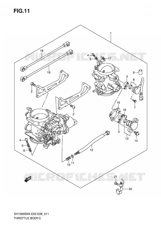 BRANDSTOFINJECTIE ASSY Suzuki MOTO 1000 SV 2006  SV1000K6(E3/E28)