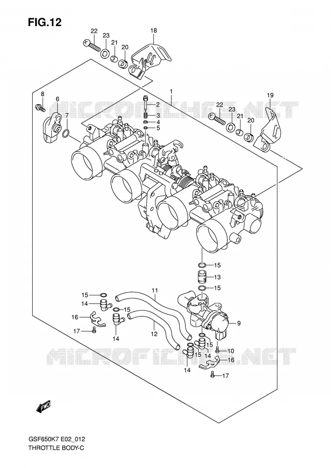 BRANDSTOFINJECTIE ASSY Suzuki MOTO 650 BANDIT 2008  GSF650SK8(E2)