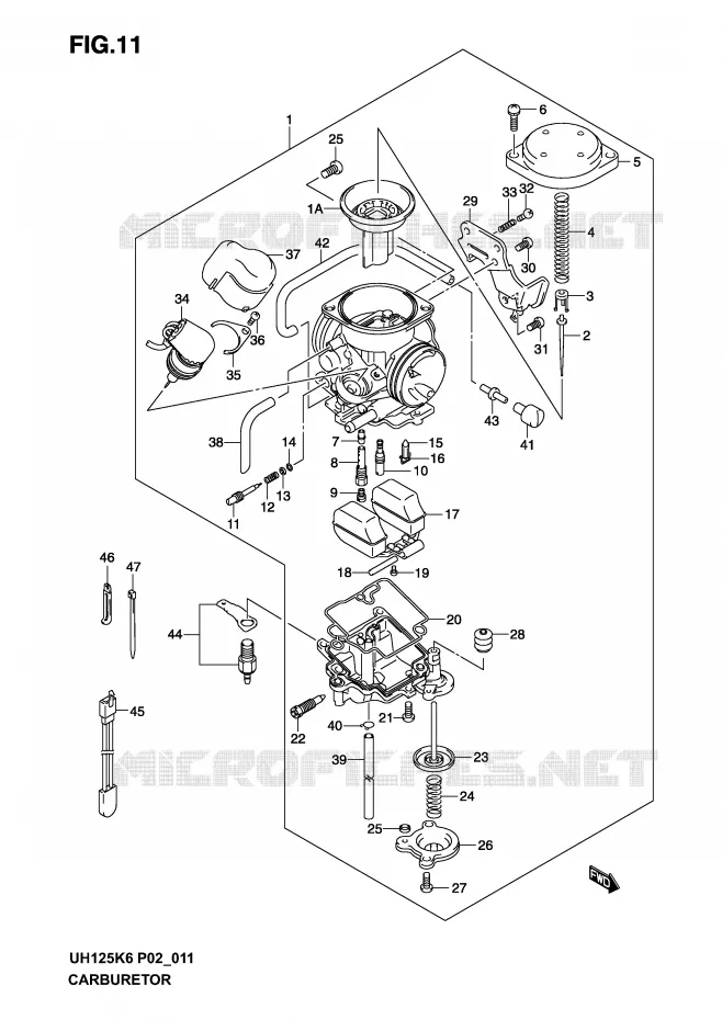 CARBURATOR Suzuki SCOOTER 125 BURGMAN 2006  UH125K6(P2)