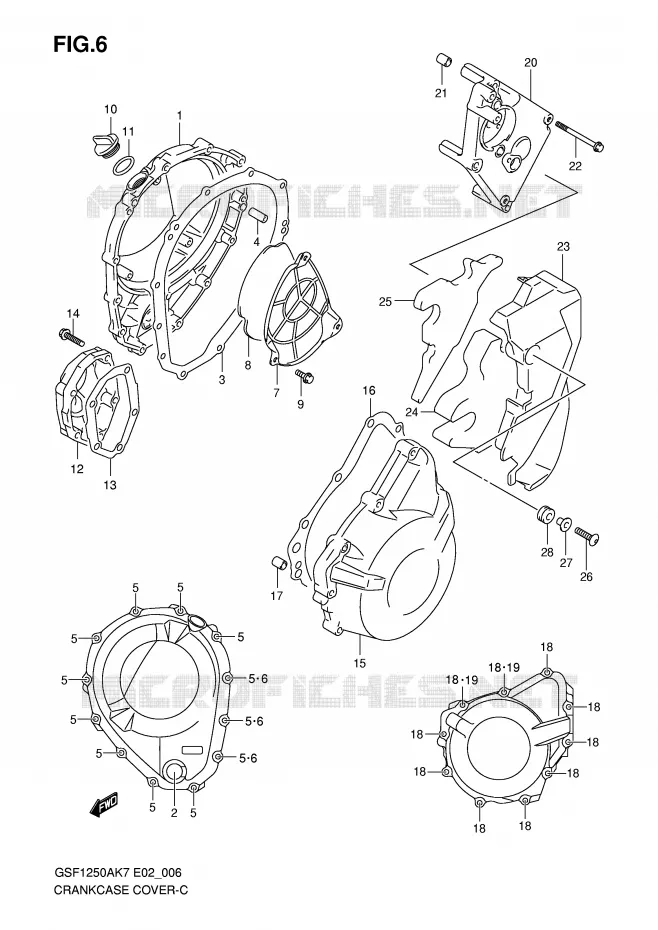 CARTERDEKSEL (MODEL K7/K8/K9) Suzuki MOTO 1250 BANDIT 2008  GSF1250AK8(E2)