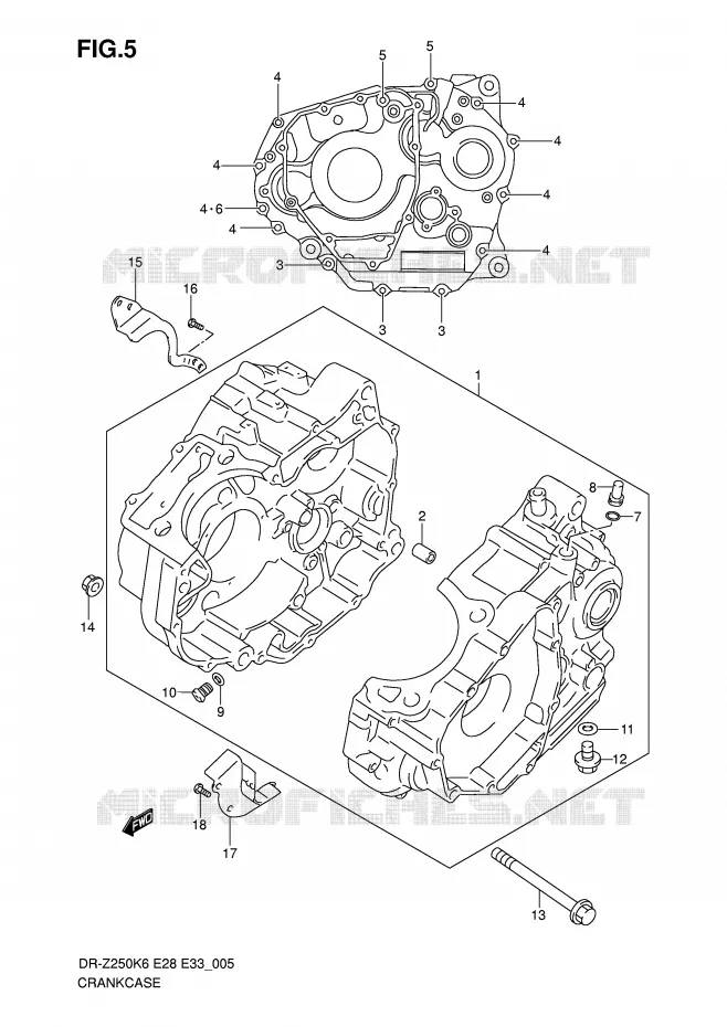 CASING Suzuki MOTO 250 DR-Z 2007  DR-Z250K7(E28/E33)