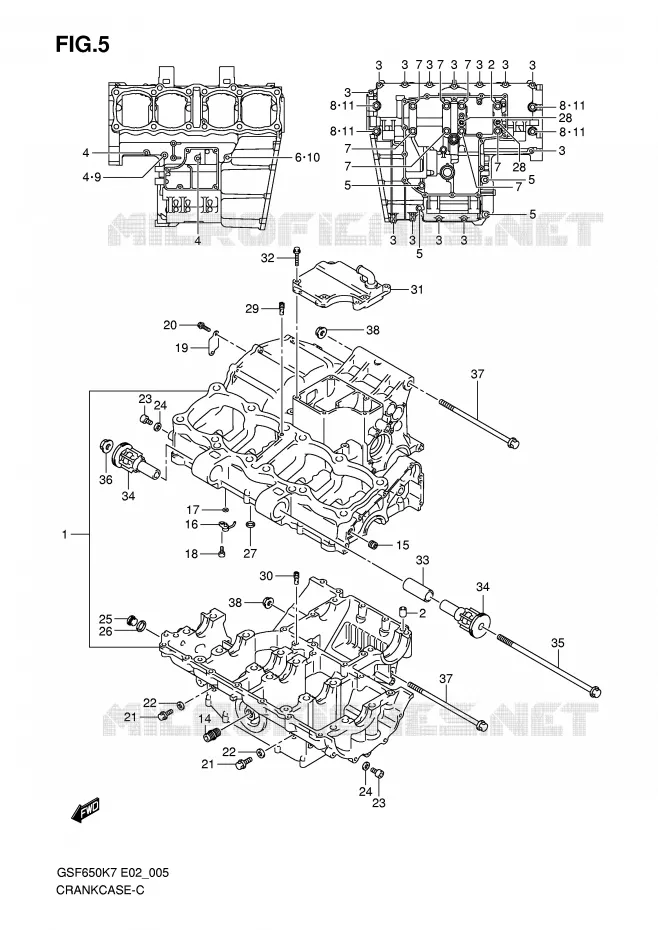 CASING Suzuki MOTO 650 BANDIT 2007  GSF650SUAK7(E19)