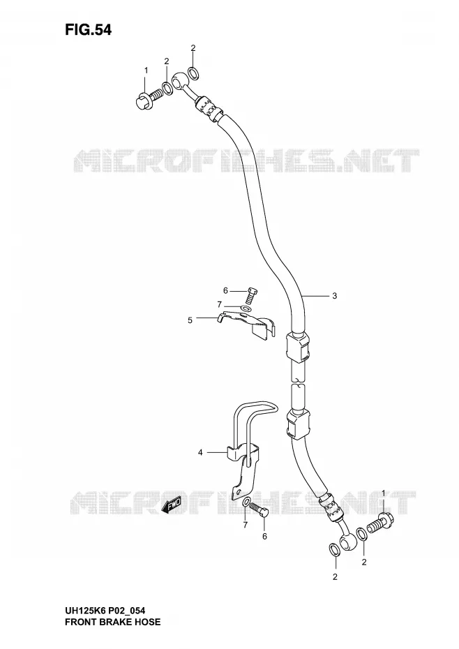 FRONT REMSLANG Suzuki SCOOTER 125 BURGMAN 2005  UH125K5(P2)