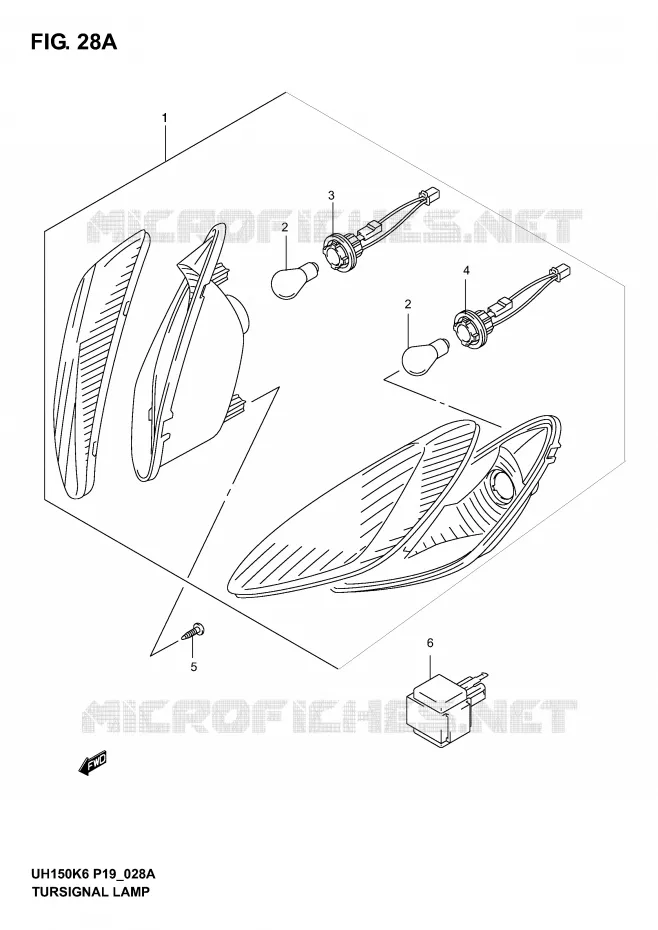 INDICATOREN (MODELE K4/K5/K6) Suzuki SCOOTER 150 BURGMAN 2006  UH150K6(P19)