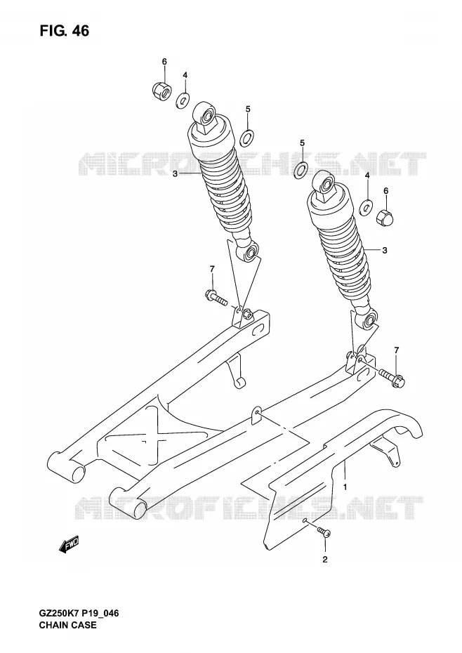 KETTINGKAST Suzuki MOTO 250 MARAUDER 2007  GZ250K7(P19)