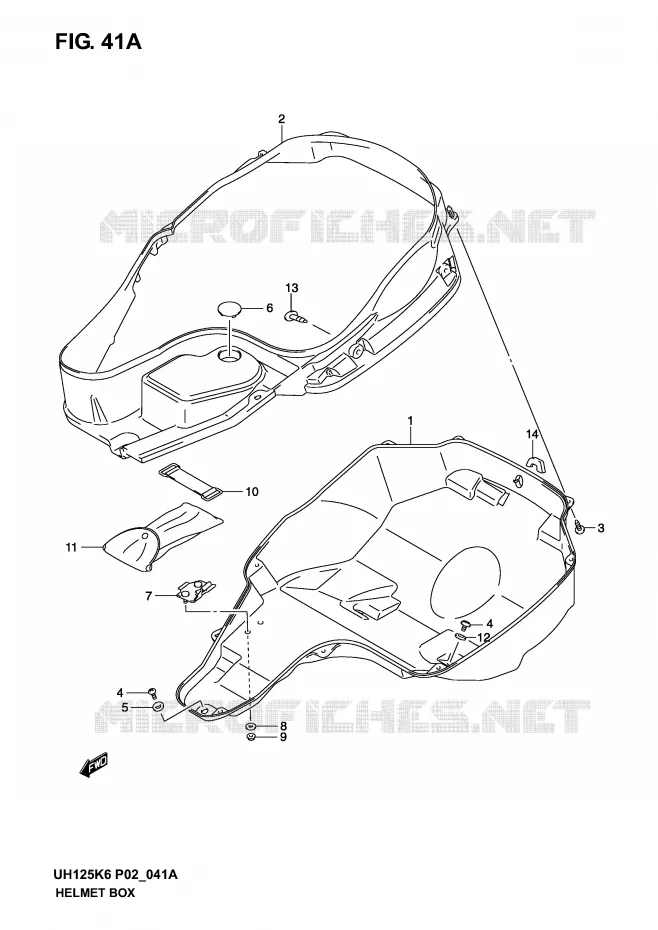 KOFFER (MODELE K4/K5/K6) Suzuki SCOOTER 125 BURGMAN 2003  UH125K3(P2)