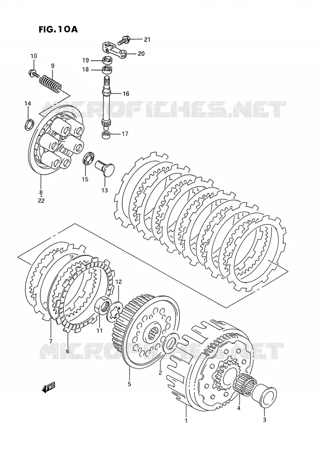 KOPPELING (MODELE R/S) Suzuki MOTO 250 RM 1995  RM250S(E2)