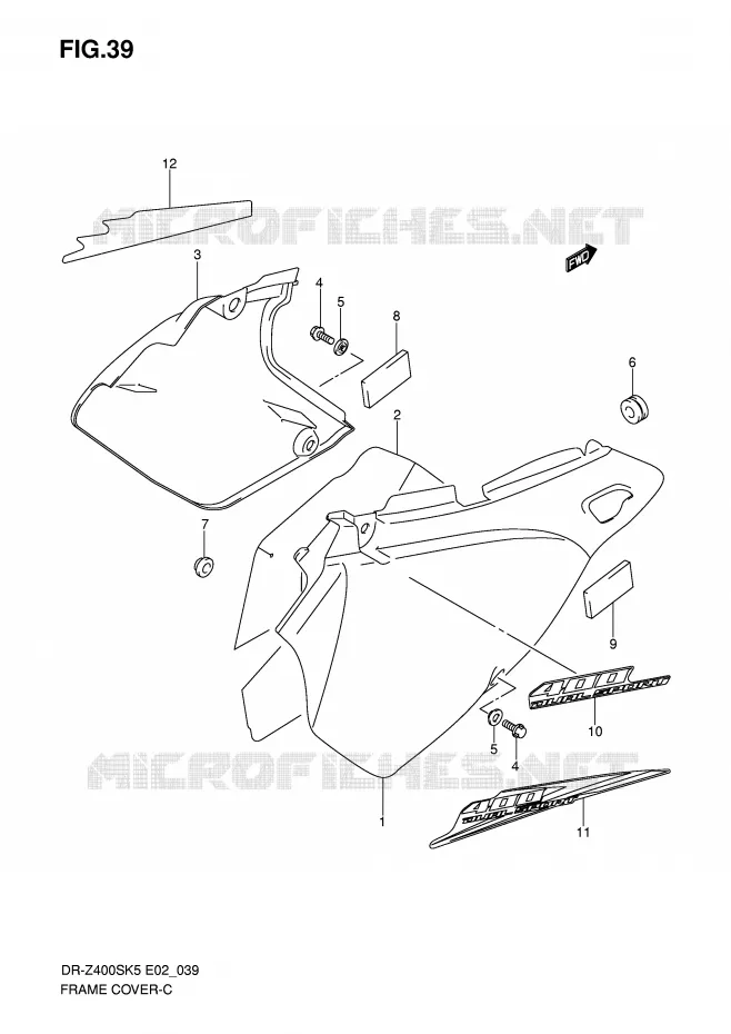 KUIP (MODEL K5/K6/K7/K8) Suzuki MOTO 400 DR-Z 2008  DR-Z400SK8(E2)