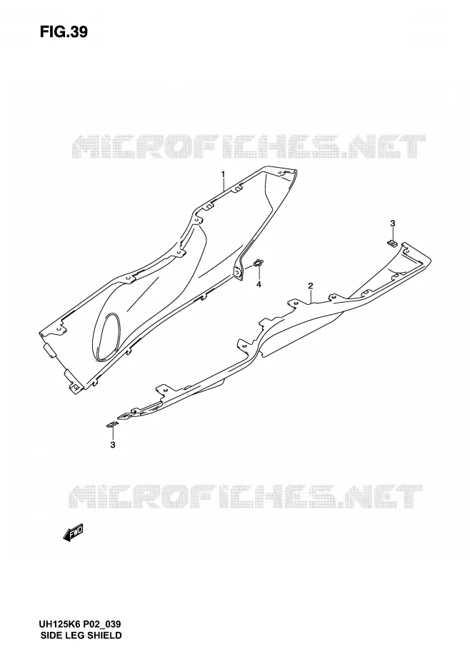 ONDERAANKLEDING Suzuki SCOOTER 125 BURGMAN 2002  UH125K2(P2)