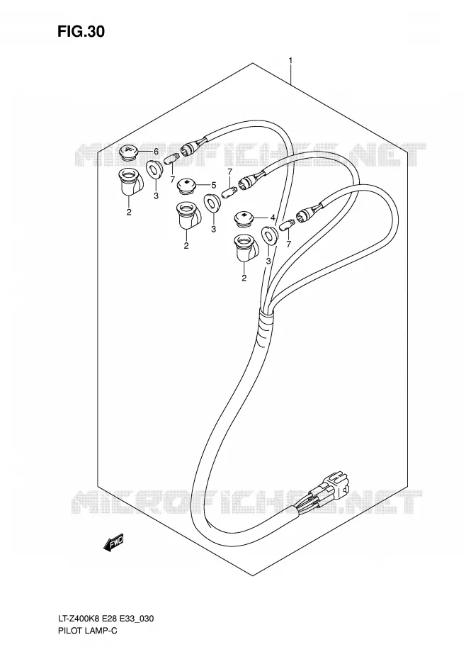 PILOT LAMPEN Suzuki QUAD 400 QUADSPORT 2008  LT-Z400K8(E28/E33)