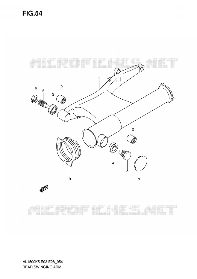 SWINGARM Suzuki MOTO 1500 BOULEVARD 2008  VL1500TK8(E3/E28)