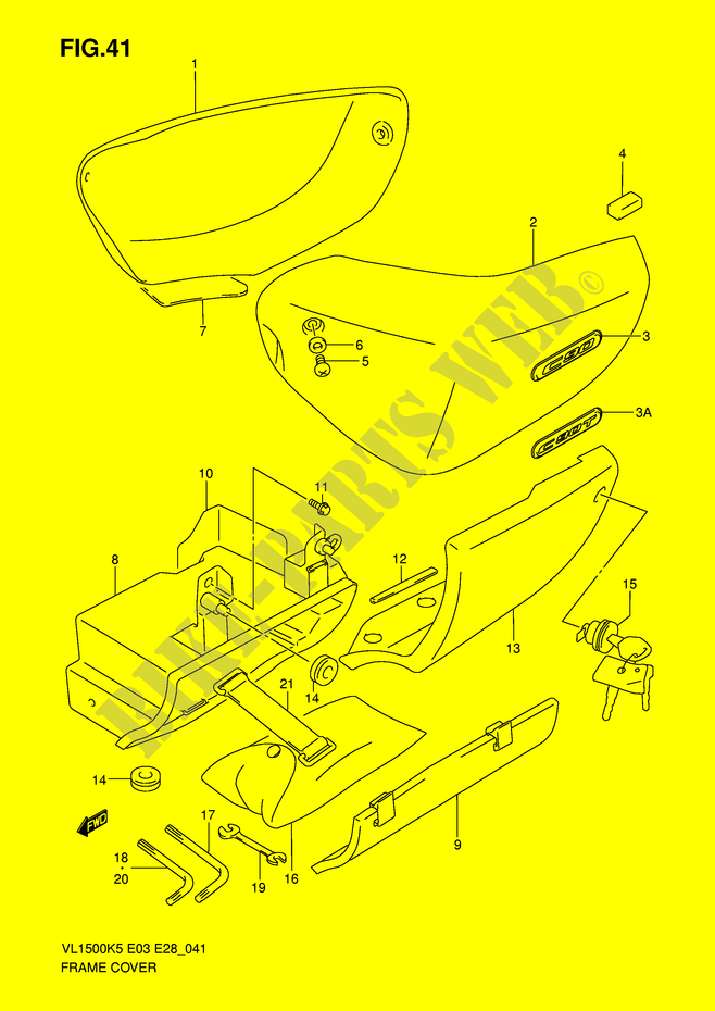 ACHTER KUIP  (MODELE K5/K6) voor Suzuki BOULEVARD 1500 2007