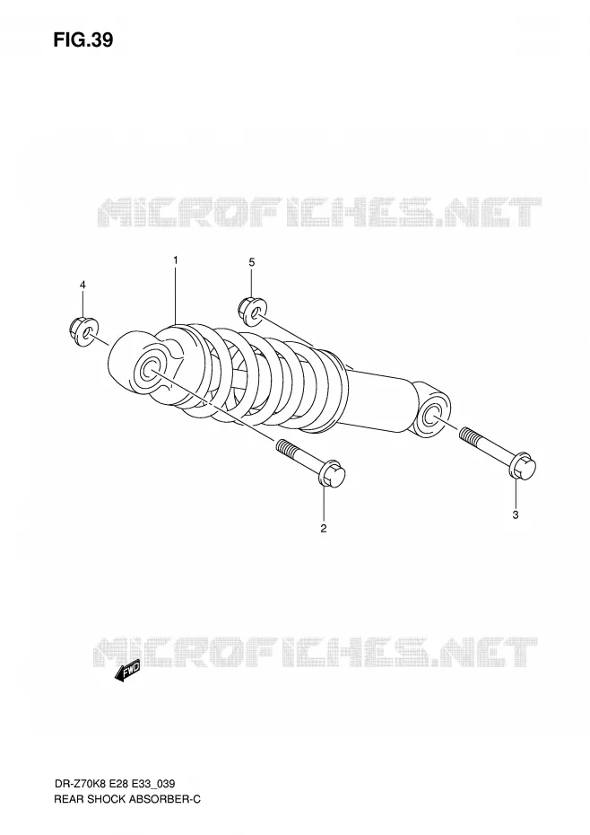 ACHTER SCHOKDEMPER Suzuki MOTO 70 DR-Z 2011  DR-Z70L0(E28/E33)