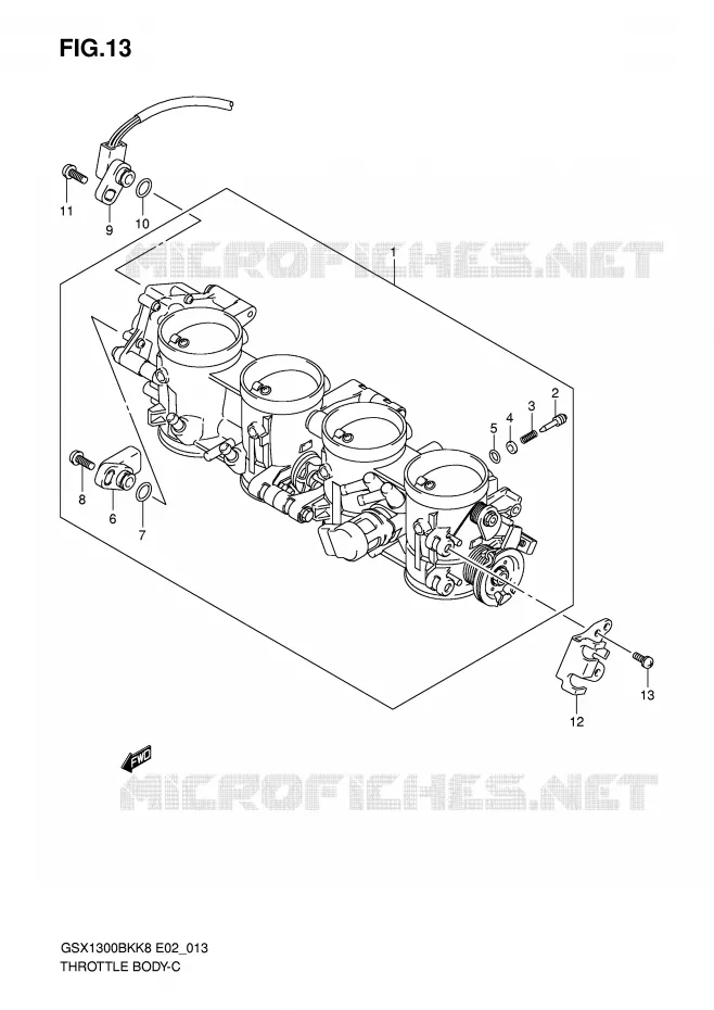 BRANDSTOFINJECTIE ASSY Suzuki MOTO 1300 B-KING 2009  GSX1300BKAU2K8(E2)