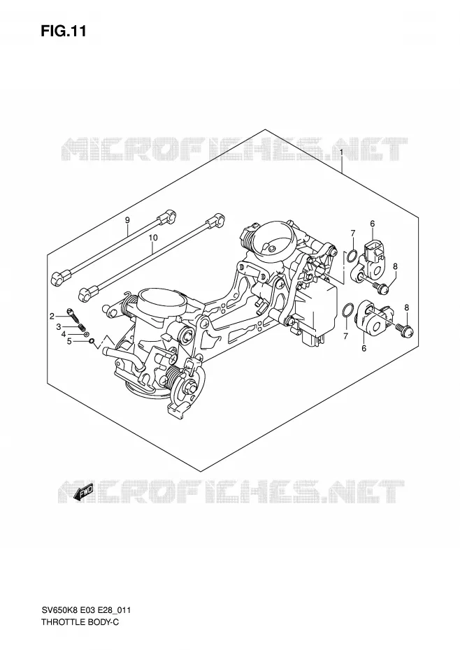 BRANDSTOFINJECTIE ASSY Suzuki MOTO 650 SV 2009  SV650SAK9(E3/E28)
