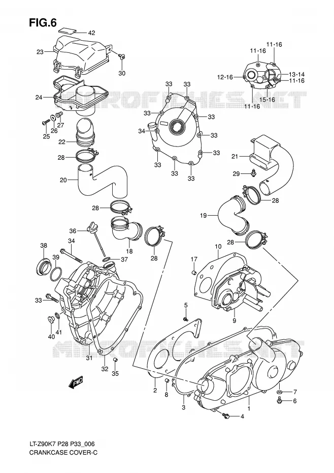 CASING Suzuki QUAD 90 QUADSPORT 2009  LT-Z90ZK9(P28/P33)