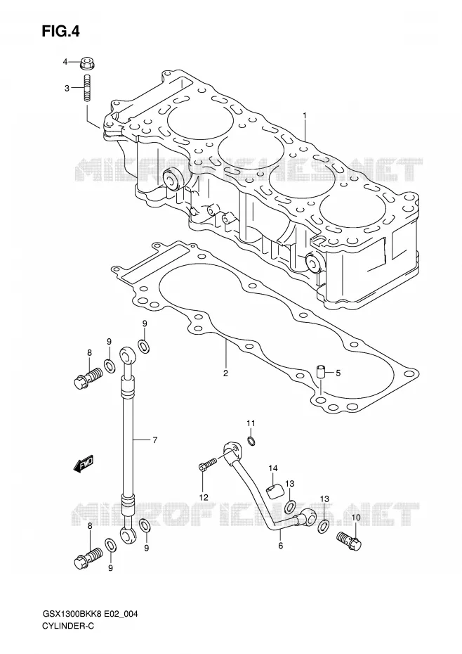 CILINDER Suzuki MOTO 1300 B-KING 2012  GSX1300BKAU2K8(E2)