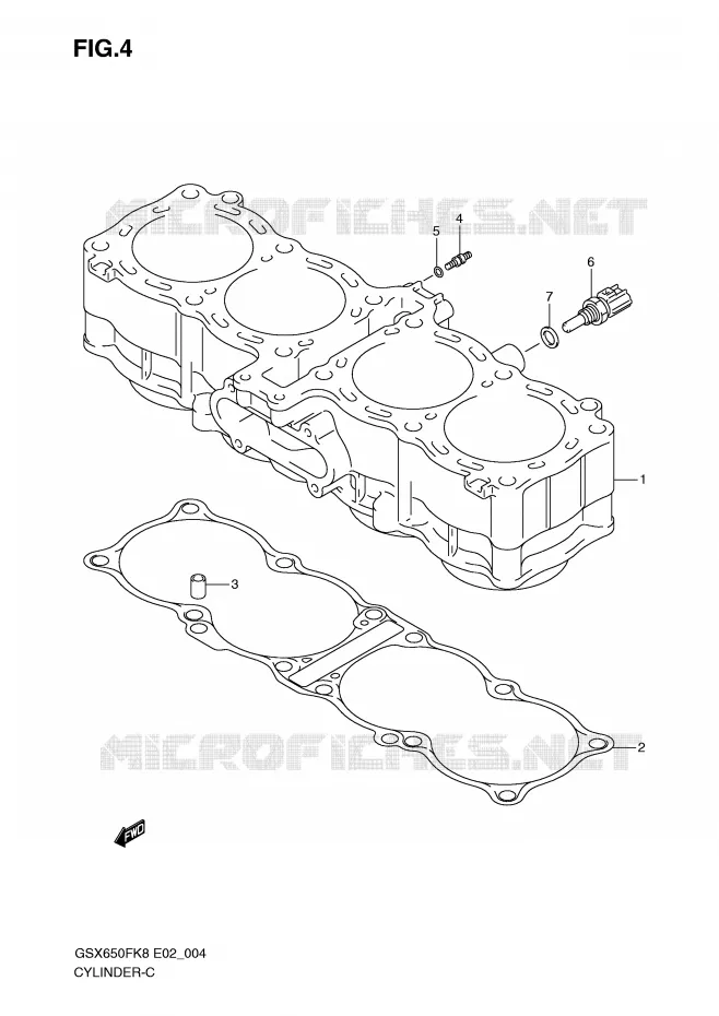 CILINDER Suzuki MOTO 650 GSX-F 2009  GSX650FAK9(E2)