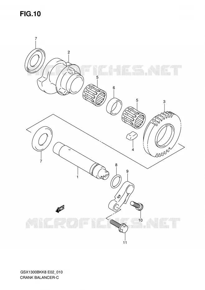 CRANK BALANCER Suzuki MOTO 1300 B-KING 2012  GSX1300BKAU2K8(E2)