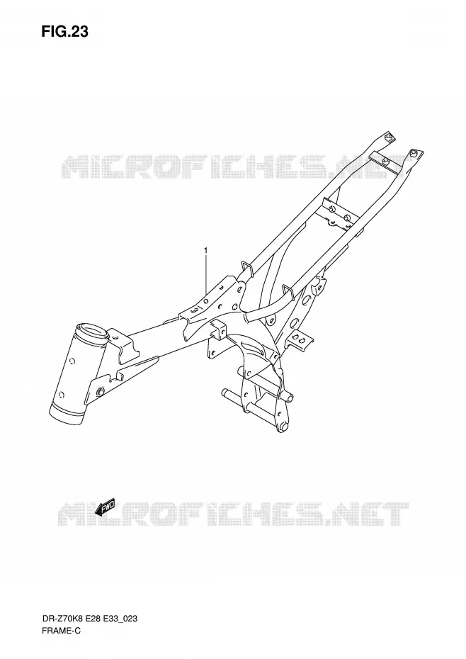 FRAME Suzuki MOTO 70 DR-Z 2009  DR-Z70K9(E28/E33)