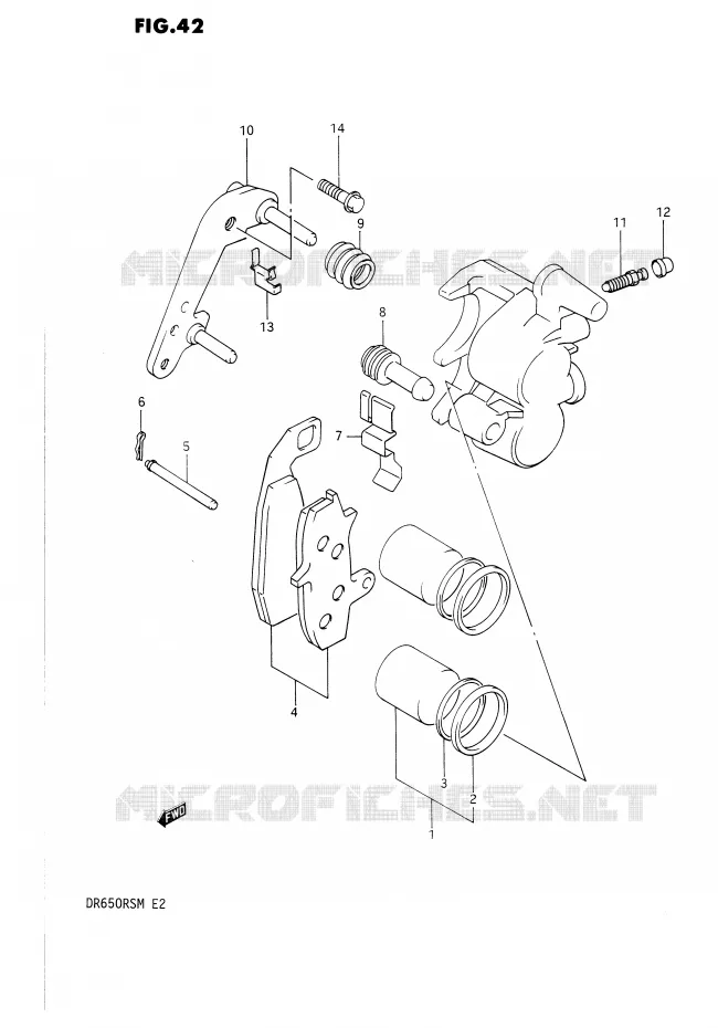 FRONT CALIPER Suzuki MOTO 650 DR 1990  DR650RSL(E2)
