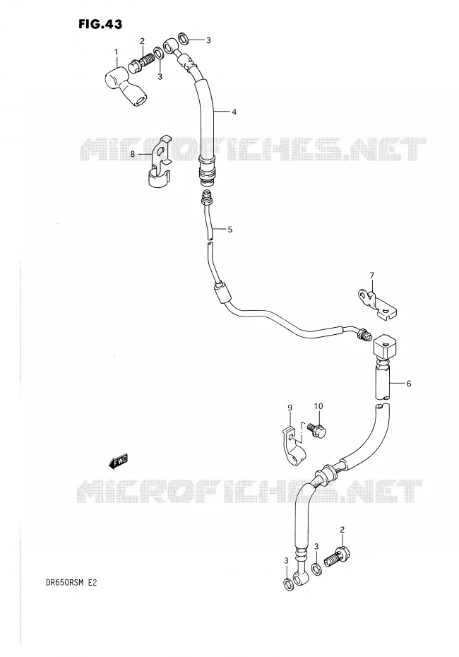 FRONT REMSLANG Suzuki MOTO 650 DR 1991  DR650RSM(E2)