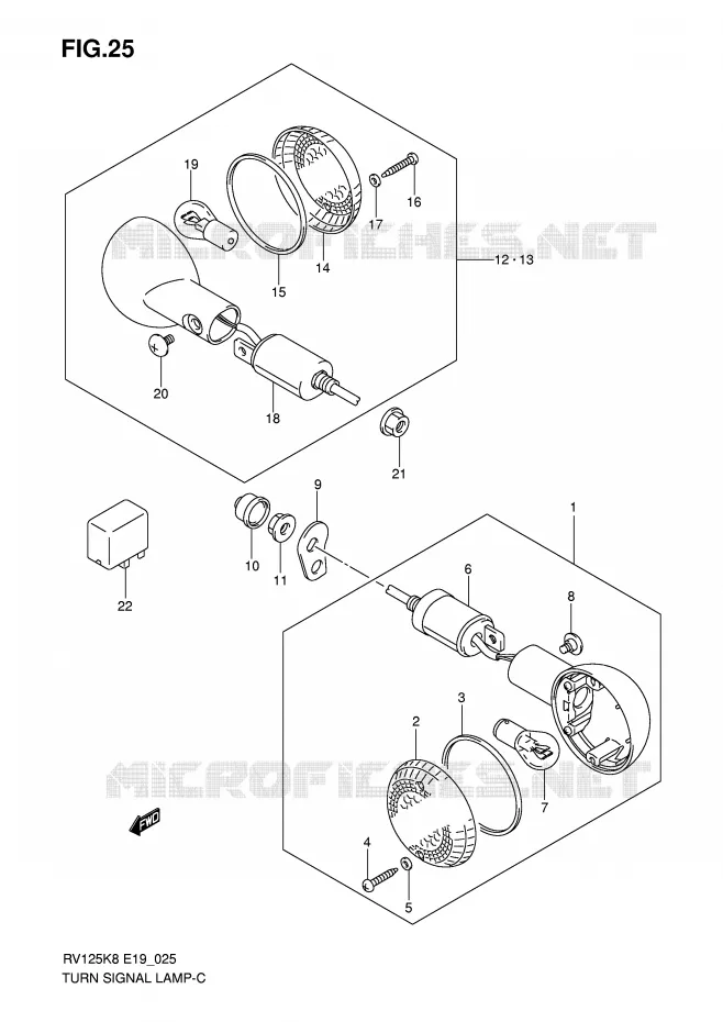INDICATOREN Suzuki MOTO 125 VAN-VAN 2010  RV125L0(E19)